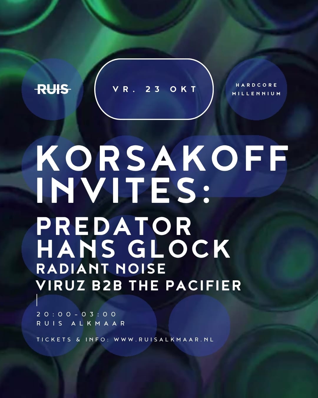 Korsakoff Invites: Predator, Hans Glock in RUIS, Alkmaar